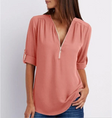 Chaira - Elegante V-Ausschnitt Bluse