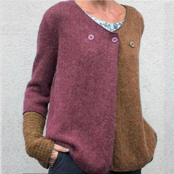 Azuki - Pullover mit farbigen Knöpfen