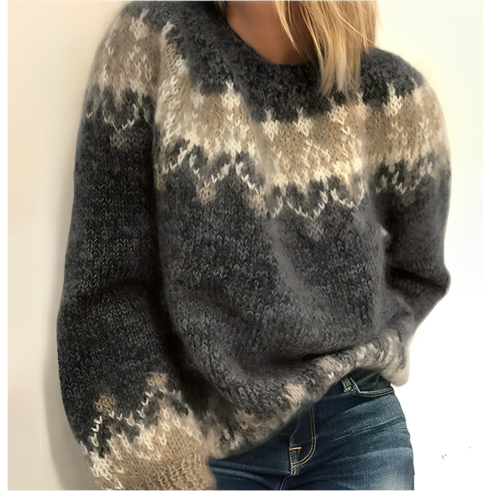 Isabelle - Eleganter Und Bequemer Jacquard-Pullover