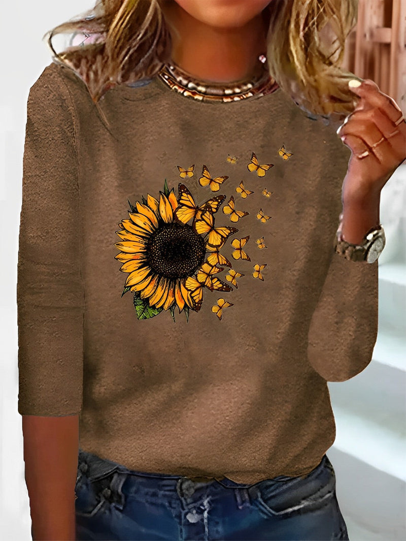 Malone Sonnenblumen - Crewneck-Hemd