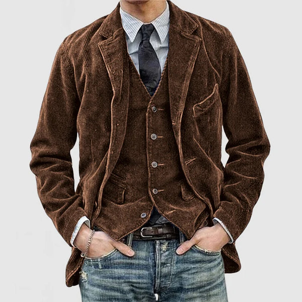 Francesco - Vintage-Cordjacke mit Kapuze