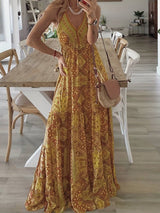 Yeva - Maxikleid im böhmischen Stil mit Ethno-Print