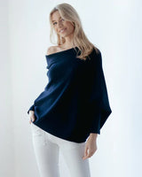 Roza - Asymmetrischer Cloud Drapierter Pullover