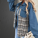 Athea - Frauen Karierte Denim Jacke