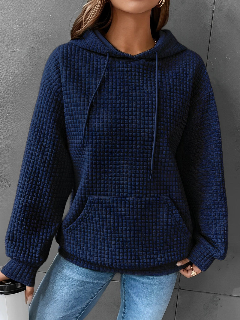 Dazzy Waffelstrick-Kapuzenpullover Sweatshirt