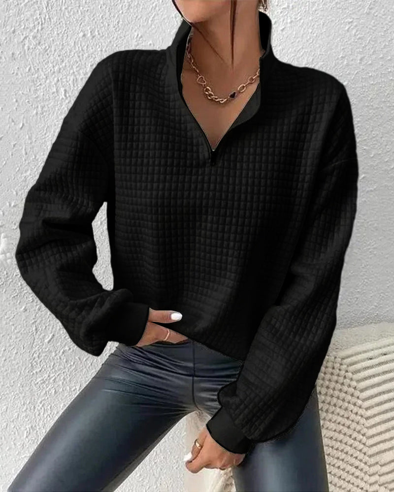 Jennifer - Eleganter Pullover mit Reißverschluss