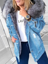 Lenka - Laurel Jeansjacke mit Pelz