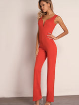 Ardie - Jumpsuit mit gekerbtem Ausschnitt