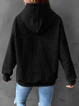 Dazzy Waffelstrick-Kapuzenpullover Sweatshirt