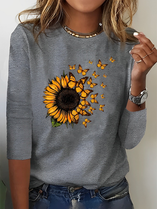 Malone Sonnenblumen - Crewneck-Hemd