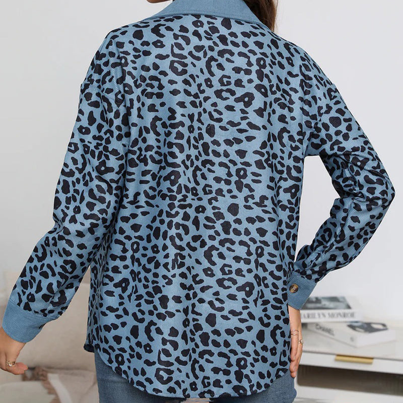 Bella - Trendige leopardendruck jacke