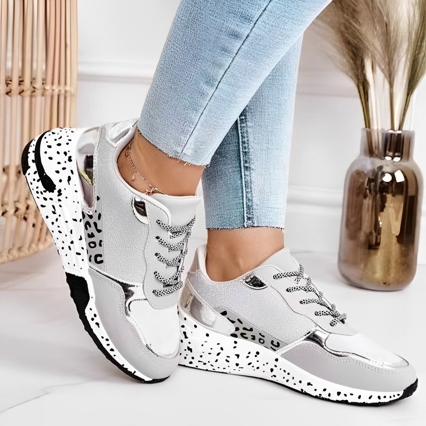Delora- Orthopädische Turnschuhe Silber