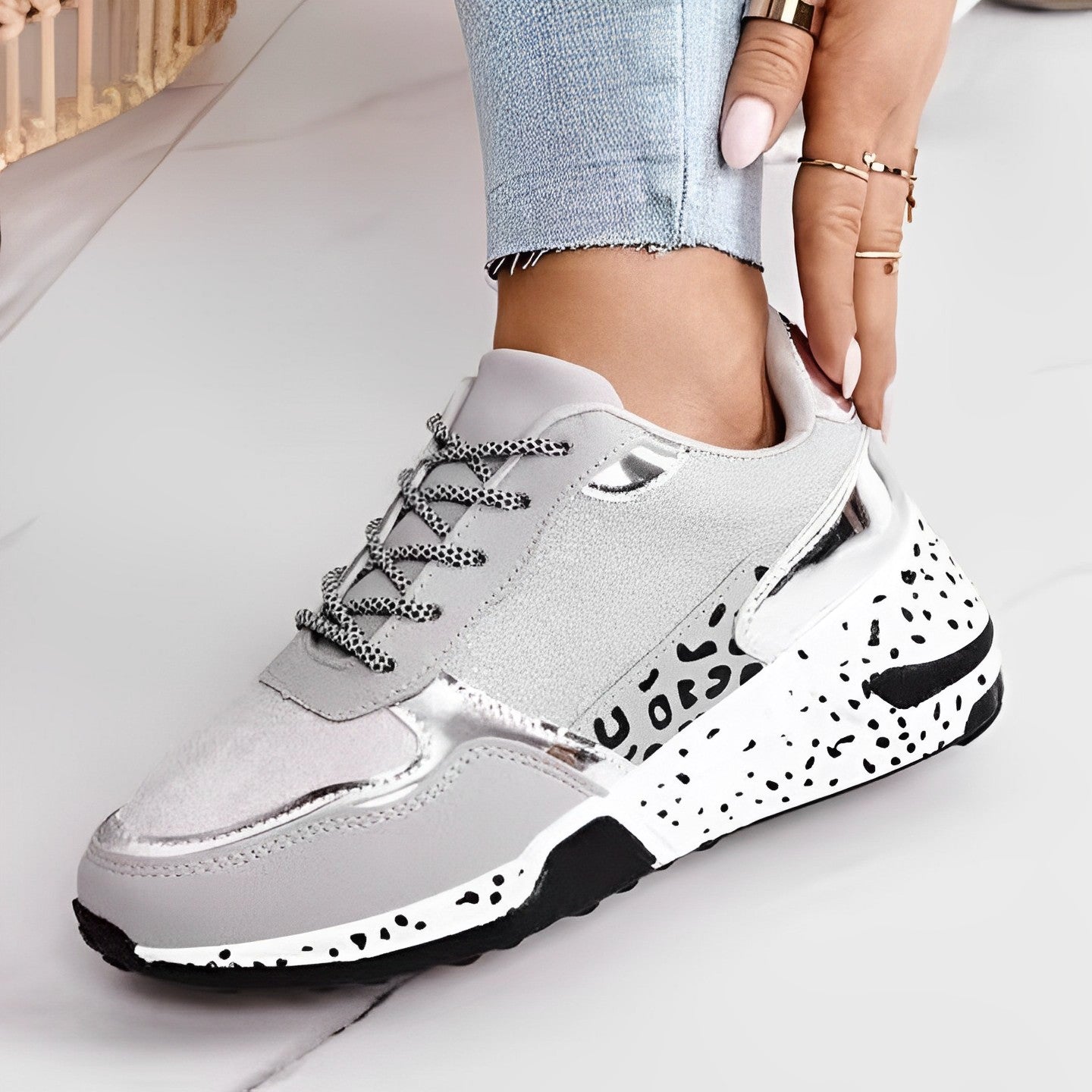 Delora- Orthopädische Turnschuhe Silber 3