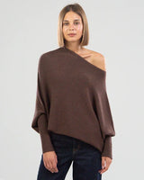 Roza - Asymmetrischer Cloud Drapierter Pullover