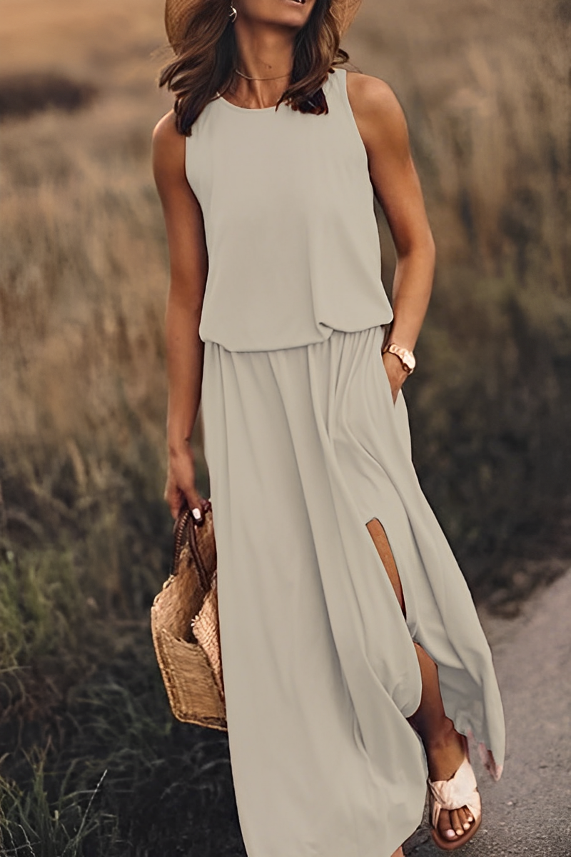 Jessica- Elegantes Freizeitkleid Khaki