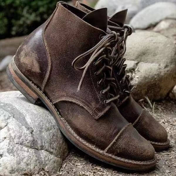 Liam - Der hochwertige und warme Lederstiefel Dunkelbraun