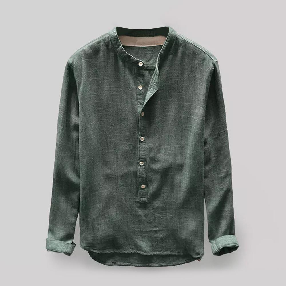 Liam - Sayre Vintage Männerhemd Grün