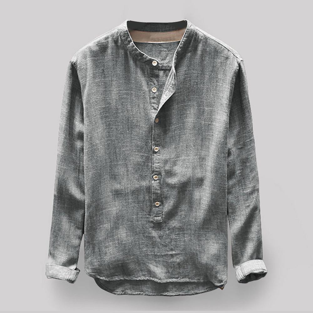 Liam - Sayre Vintage Männerhemd Grau