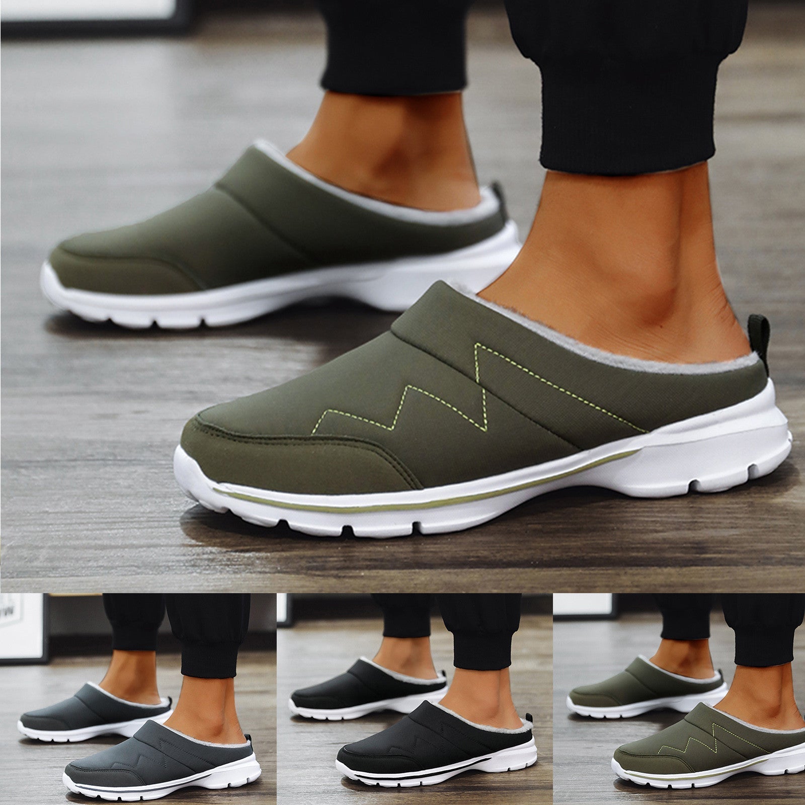 Louise - Orthopädische Schlupfschuhe Grün