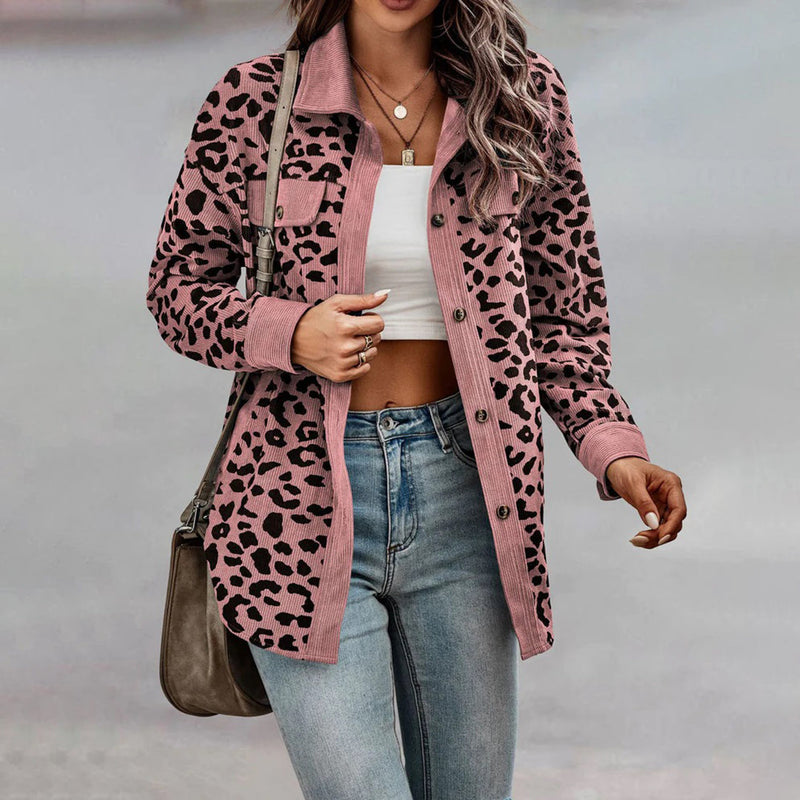 Bella - Trendige leopardendruck jacke