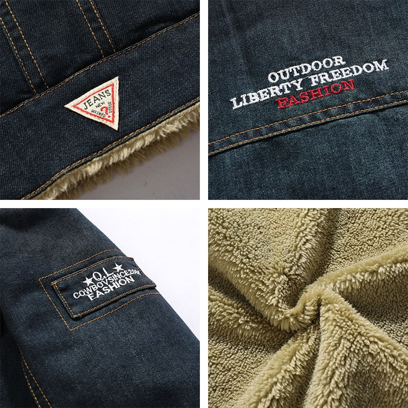 Ralph Herren Fleece Denim Jacke