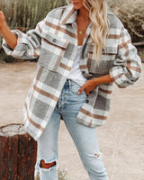 Elena - Karierter Mantel aus Vintage-Wolle