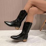 Zandra -Stylische Cowboy-Winterstiefel