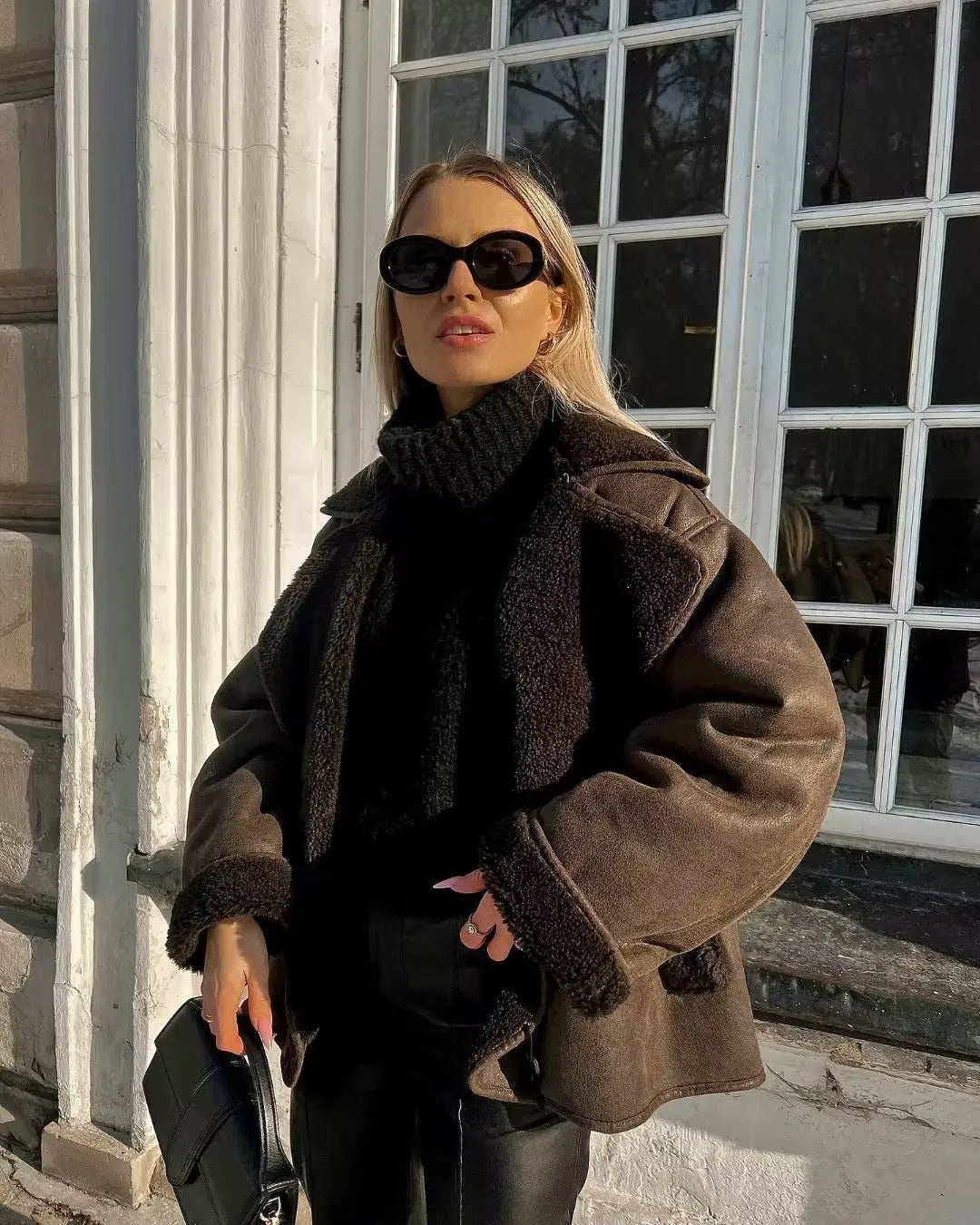 Sofie - Stylischer Winter-Ledermantel