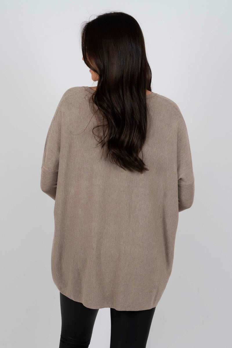 Myrna - Lässiger Long Loose Pullover