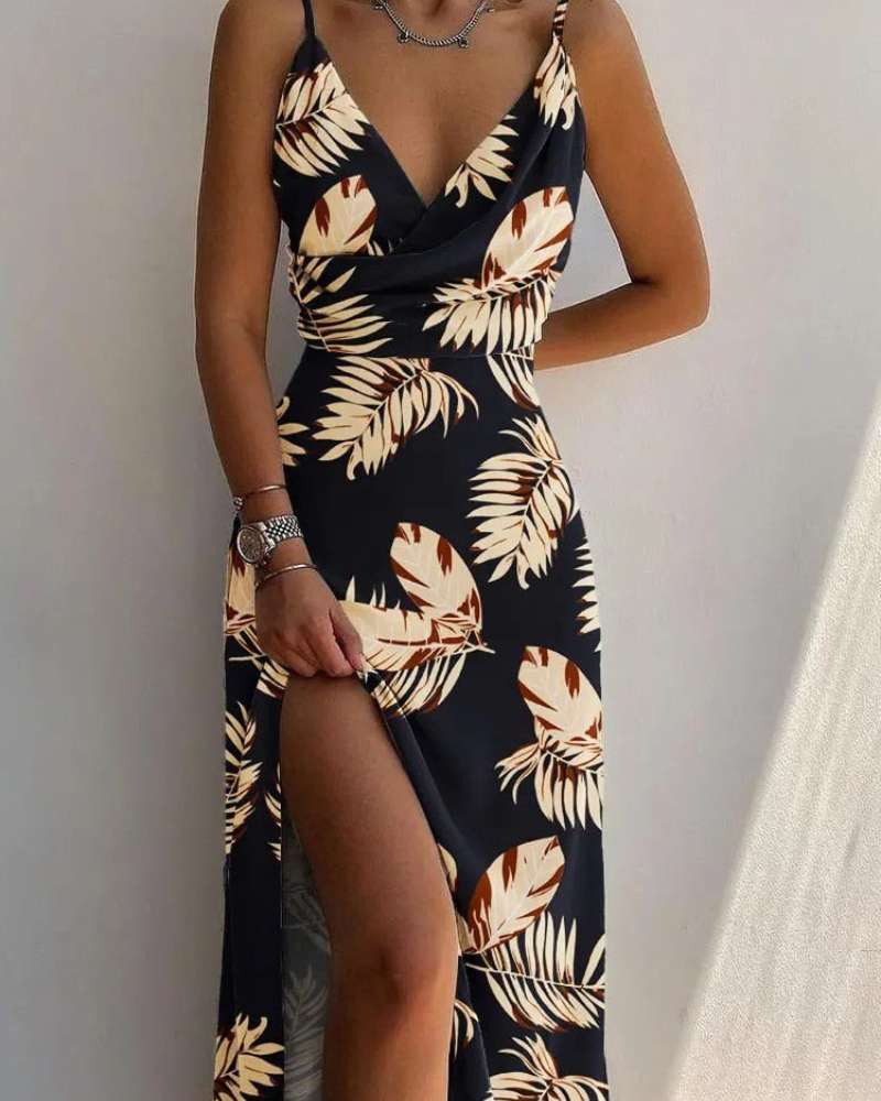 Vivory Attraktiver V-Ausschnitt Kleid