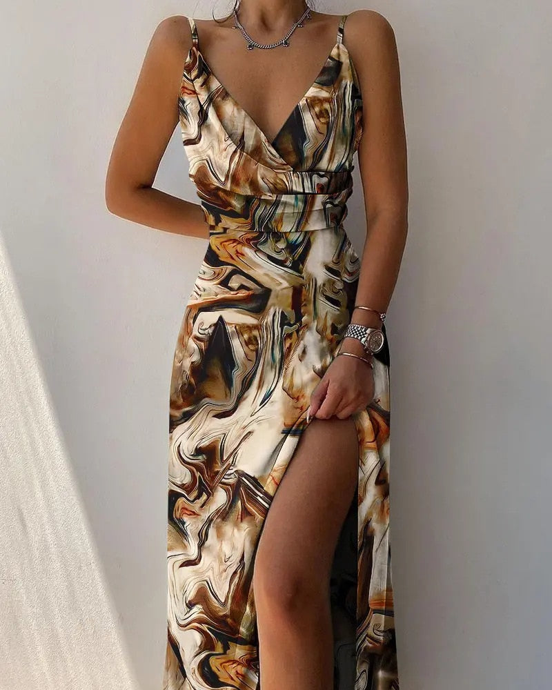 Vivory Attraktiver V-Ausschnitt Kleid