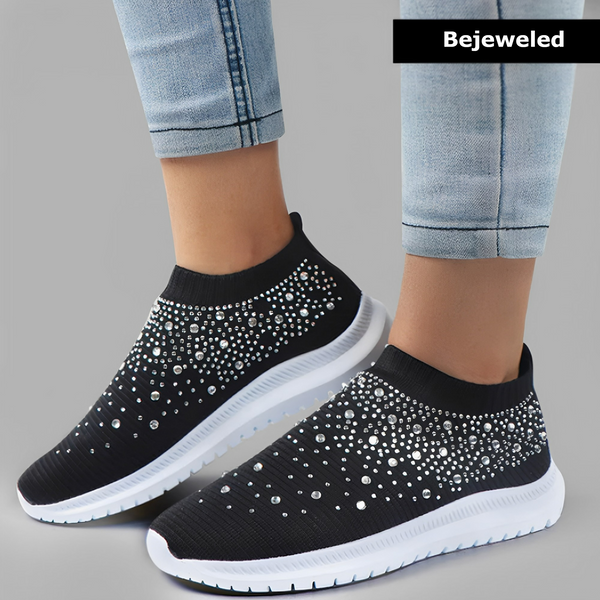 Bejeweled Kristallverkrustete Turnschuhe