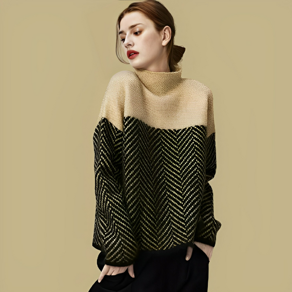 Liana Khaki - Strickpullover in Übergröße