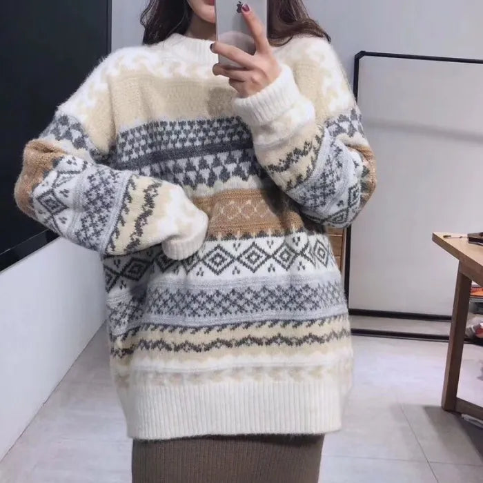 Irene - Damen Vintage Pullover
