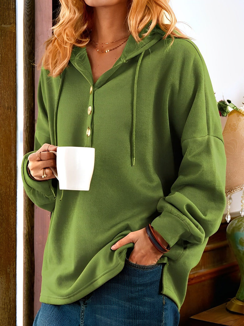 Marga Langärmeliges Sweatshirt mit Knöpfen