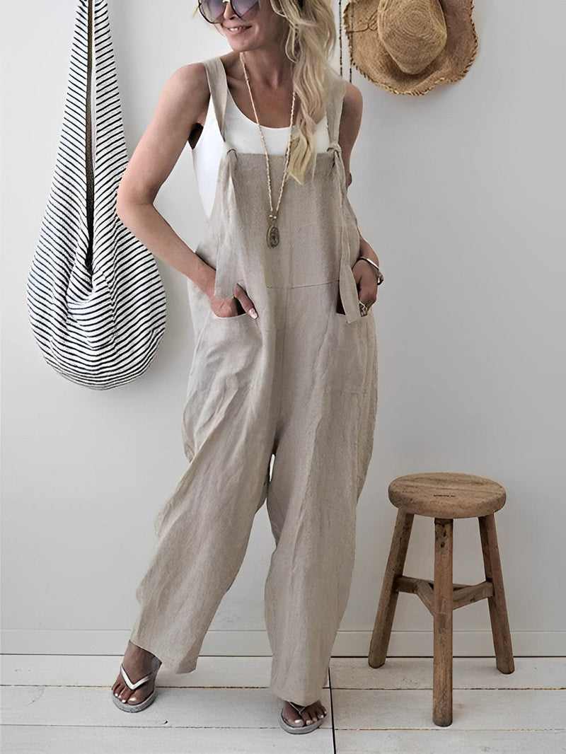 Yolly - Jumpsuit mit quadratischem Ausschnitt und Fronttasche