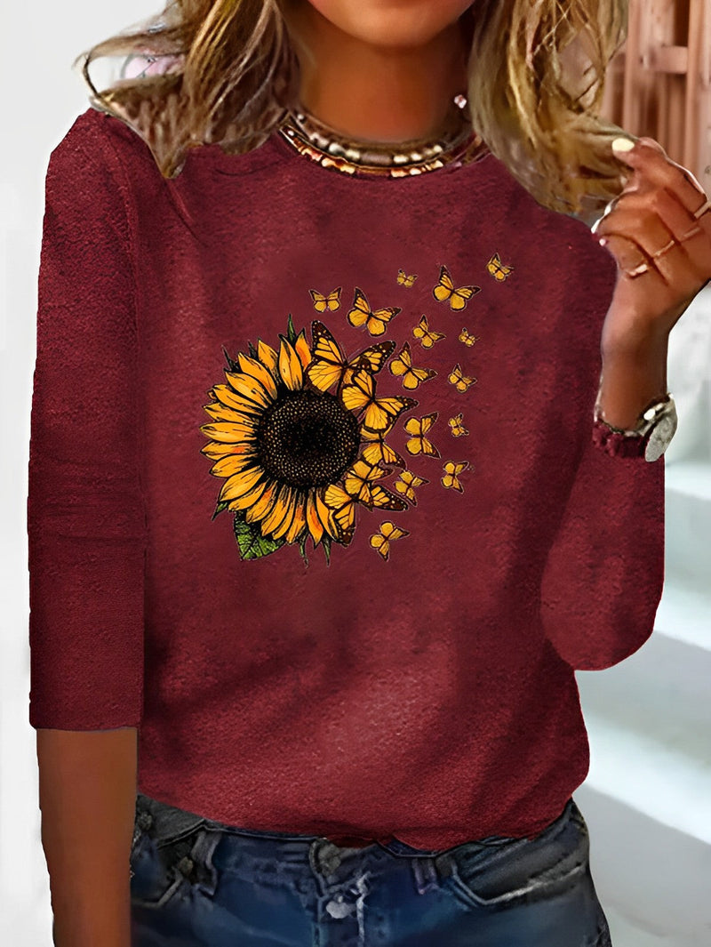 Malone Sonnenblumen - Crewneck-Hemd