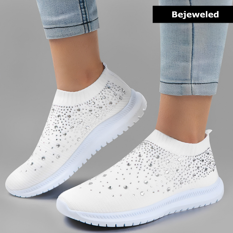 Bejeweled Kristallverkrustete Turnschuhe