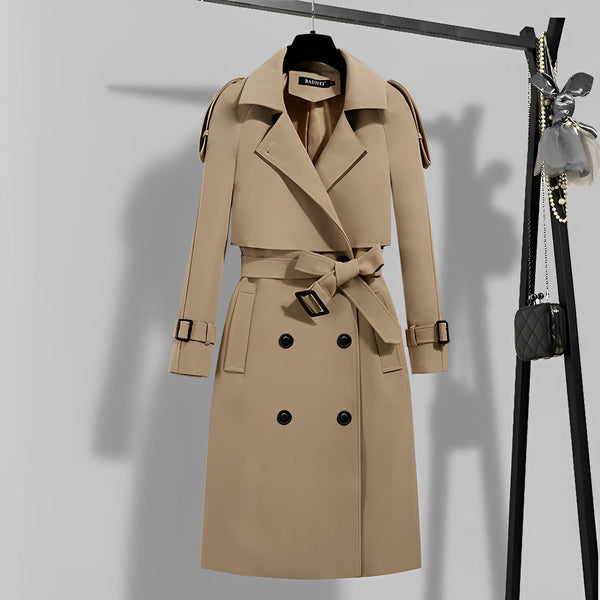 Claire Eleganter Langer Trenchcoat