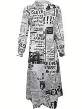 Zabella - Maxikleid mit Buchstabendruck