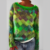 Diamond Bedruckter Lockerer Pullover