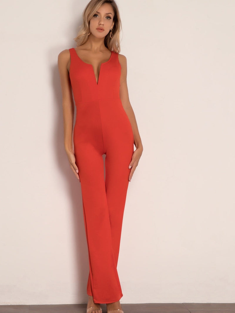 Ardie - Jumpsuit mit gekerbtem Ausschnitt