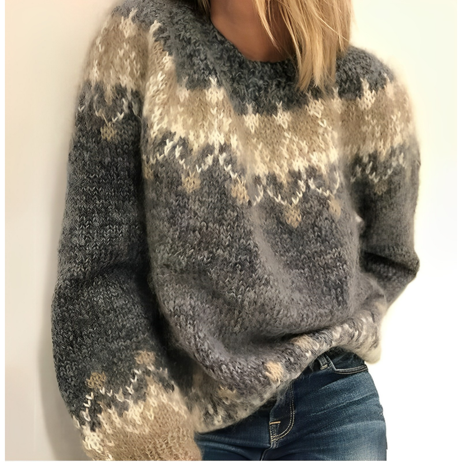 Isabelle - Eleganter Und Bequemer Jacquard-Pullover