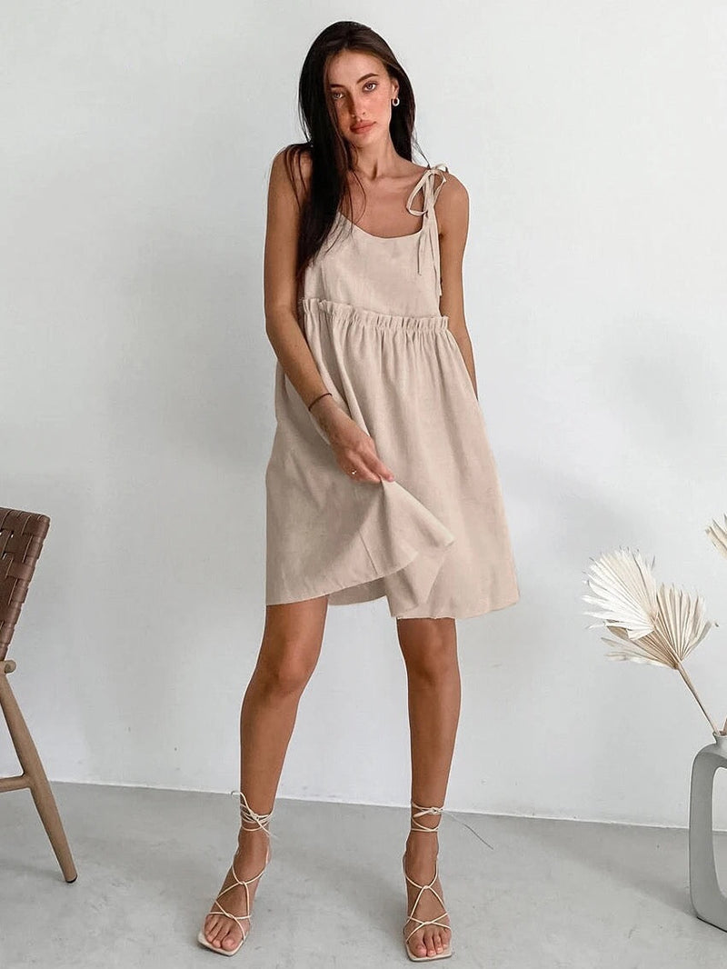 Esme - Mini-Sommerkleid mit gestuften Rüschen im Empire-Look