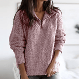 Miley Halber Reißverschluss Strickpullover